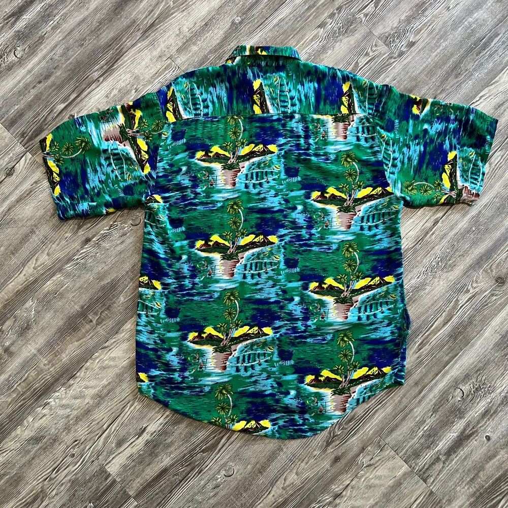 Vintage 80's United Hawaiian Rayon Shirt Korea M - Picture 2 of 6